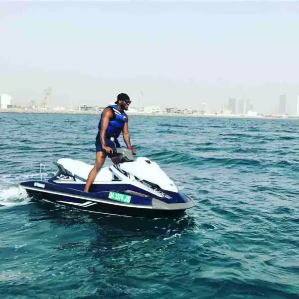 Peter Okoye Shares Picture Of Himself Jet Skiing From His Dubai Vacation